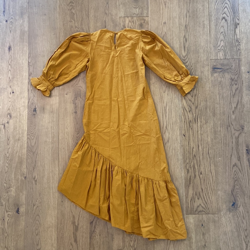 Doen Asymmetrical Rust-Brown Long Sleeve Dress - Picture 13 of 13